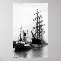 Ship Olive Bank Posters
