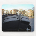 Ship on the Amstel River, Amsterdam Mouse Pad