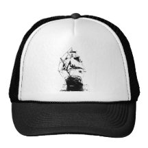 Ship Silhouette Mesh Hat