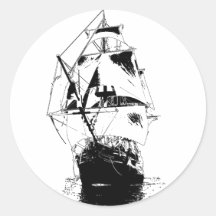 Ship Silhouette Sticker