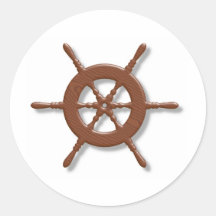 Ship wheel round stickers