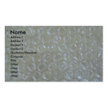 Shipping Business Card On Bubble Wrap