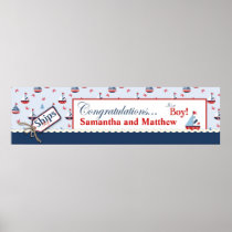 Ships Ahoy! Baby Shower Banner B Print
