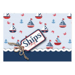 Ships Ahoy! Reminder Notecard 2 Business Card Template