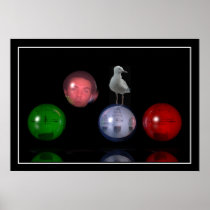 Ships Seagull and Spheres Print