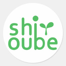 Shiroube Paper Logo 丸形シールステッカー