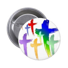 SHIRT_manycrosses Pinback Button