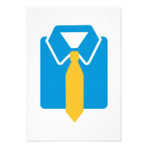 Shirt tie suit personalized invitation