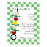 Shish Kabob It invitation postcards
