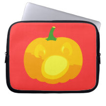 Shocked and Surprised Jack-O-'Lantern Laptop Computer Sleeve