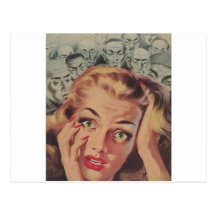 Shocked Face with People Looking on Post Cards