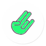 Shocker Hand Symbol stickers