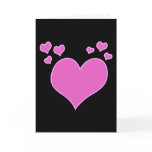 Shocking Pink & Black Valentine's Day Card