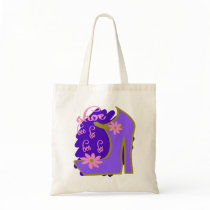 Shoe Bee Do Bee Do With Shoe And Jagged Background Canvas Bag