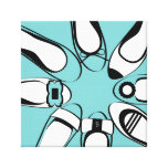 Shoe Best Friends Wrapped Canvas - blue canvas prints
