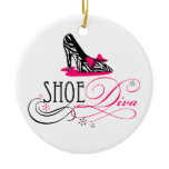 Shoe Diva Zebra Print Ornament
