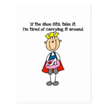 Shoe Fits Prince Tshirts and Gifts Postcards