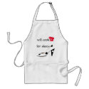 Shoe Lover Will Cook for Shoes Funny Gift aprons