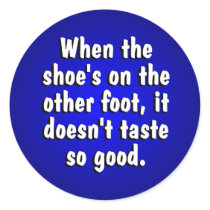 Shoe On The Other Foot Stickers