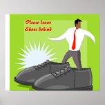 Shoe poster-please your shoes behind posters