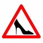Shoe Warning Sign photo sculptures