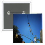 Shoes Hanging from a Power Line in Alphabet City Pins