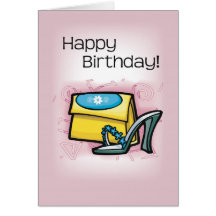 Shoes, Purse, Pink Birthday Greeting Card
