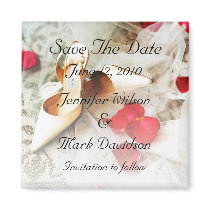 Shoes & Roses Save The Date Magnet