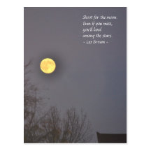 Shoot for the moon postcard