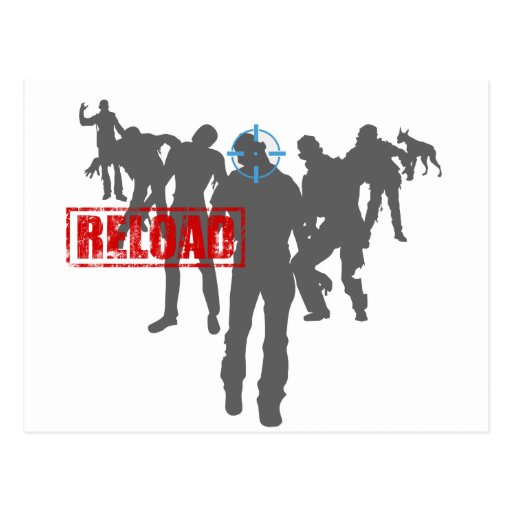 Shoot The Zombies - Shotgun Reload Game Gamer Postcards