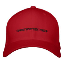 SHOOT , WRITE, EDIT, SLEEP BASEBALL CAP