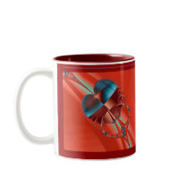 Shooting Heart Fractal Art Mug mugs