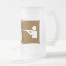 Shooting Range Highway Sign Coffee Mugs