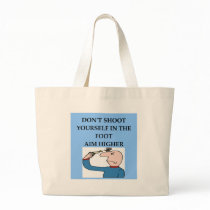 SHOOTyourself  in the foot Tote Bags