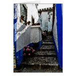 Shop and Steps in Obidos Portugal Greeting Cards