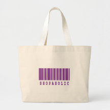 shopaholic barcode design bags