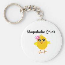 Shopaholic Chick Key Chain