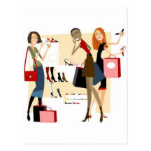 Shopaholic Greeting Cards Postcard