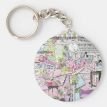 shopaholic keyring keychain
