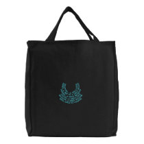 SHOPPING.....A GIRLS LIFE!SHOES...A WAY TO A GI... EMBROIDERED TOTE BAGS