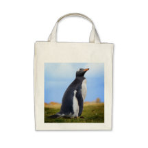 shopping bag with cute penguin