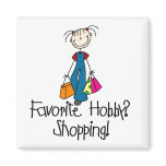 Shopping Favourite Hobby Magnet