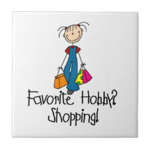 Shopping Favourite Hobby Tiles