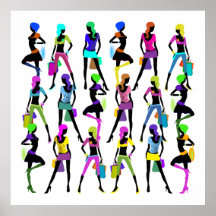 Shopping Glamour Girls Posters