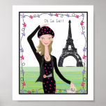 Shopping in paris posters