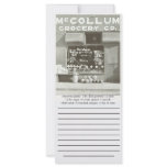 shopping list 1936 rack cards