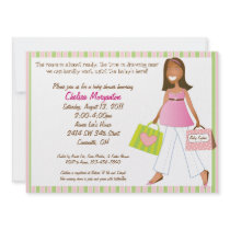 Shopping Mum Baby Girl Shower Invitation with Poem