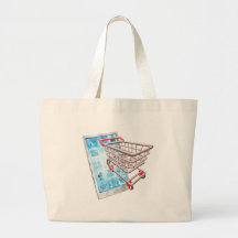 Shopping phone app concept bags