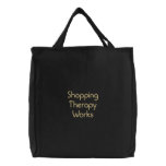 Shopping Therapy Works embroidered bags