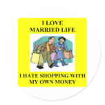 shopping wife joke stickers